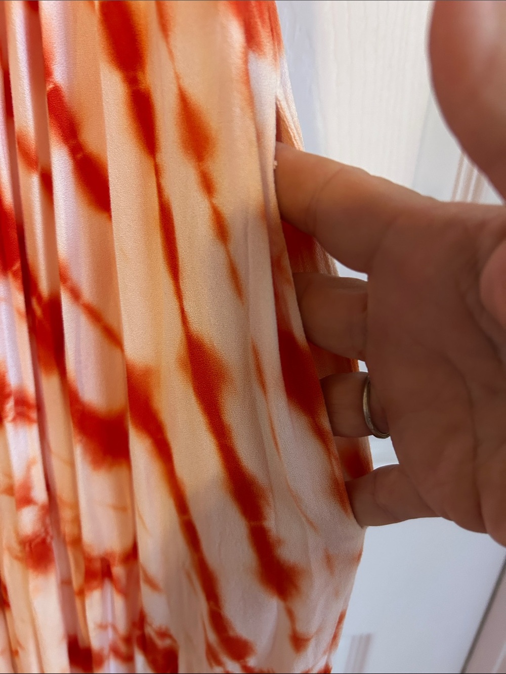 Young Fabulous & Broke Orange and White Tie-Dye Maxi Dress - Picture 5 of 5